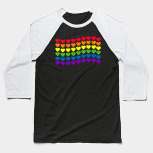 LGBTQ Hearts Flag Baseball T-Shirt